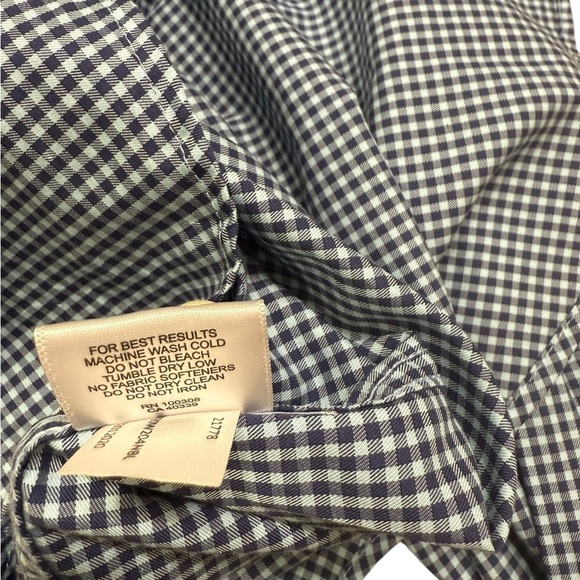 Peter Millar Men’s Size L Button Down Blue Plaid 100%
cotton Long Sleeve Shirt - Picture 7 of 8